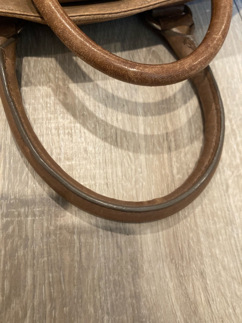 Michael Kors Tan Leather Shoulder Satchel Bag, Front Flap with Crossbody Strap - Picture 15 of 16